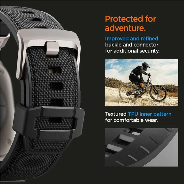 Spigen DuraPro Armor řemínek Apple Watch Ultra 49/46/45/44/42mm stříbrný/černý - Řemínky - Obrázek V8N5000701