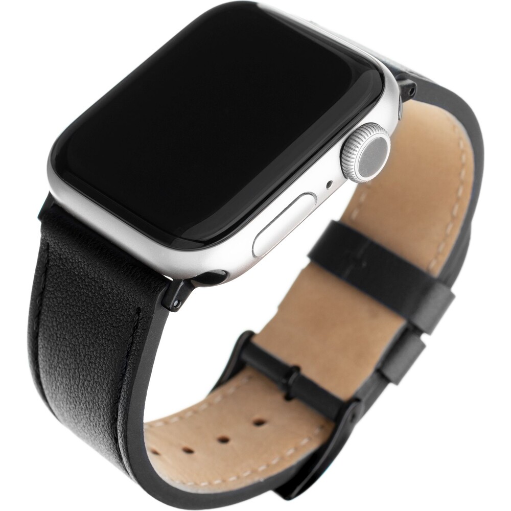FIXED Leather Strap kožený řemínek pro Apple Watch 38/40/41 mm černý