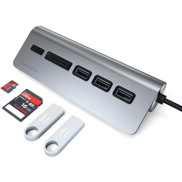 Satechi Aluminium USB Hub vesmírně šedý - USB huby - Obrázek V9L2700301