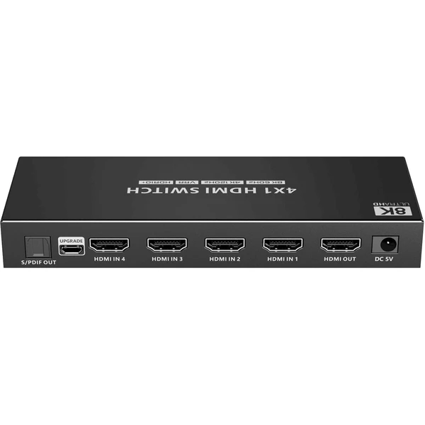 PremiumCord HDMI switch 4:1 s podporou rozlišení 8K@60Hz,4K@120Hz, 1080P, HDR, s ovládáním tlačítkem - Ostatní - Obrázek V9UF000K01