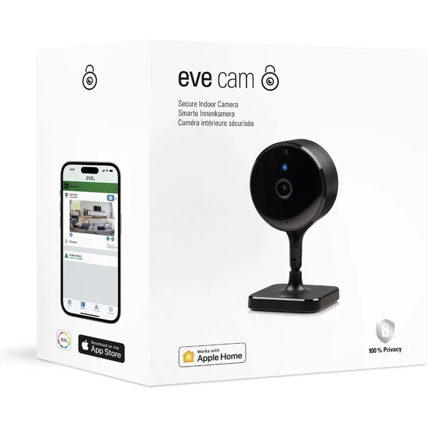 Eve Cam interiérová bezpečností kamera černá - Kamery - Obrázek VA95000K01
