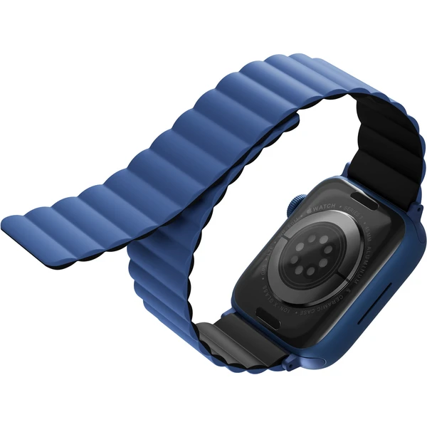 UNIQ Revix oboustranný řemínek pro Apple Watch 49/46/45/44/42mm Caspian (modrý/černý) - Řemínky - Obrázek VAHMF00101