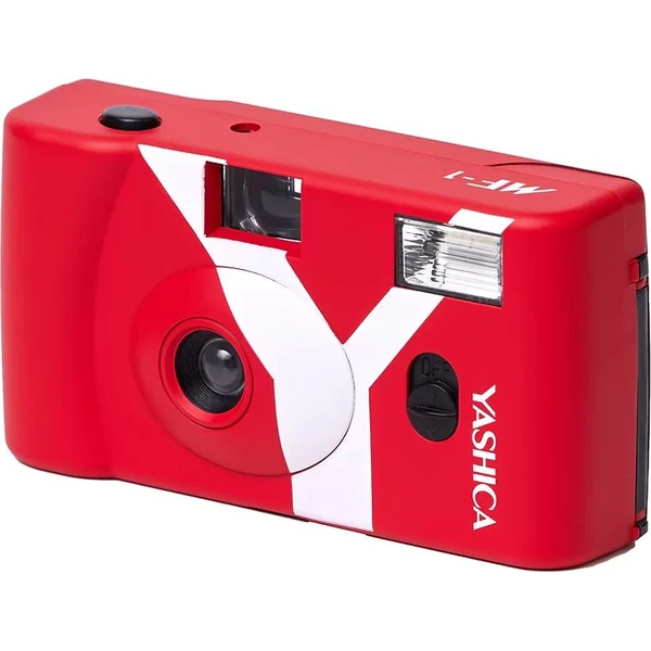 YASHICA MF-1 Snapshot Art Camera analogový fotoaparát červený - Fotoaparáty - Obrázek VAKR000K01