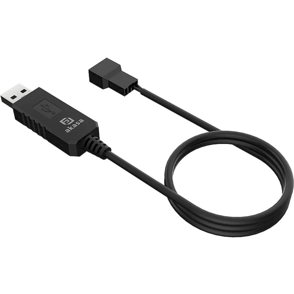 Akasa 5V to 12V DC Step-Up Voltage Converter Cable for USB to 3-Pin & 4-Pin PC Fan - Kabely a redukce - Obrázek VBBJ000K01