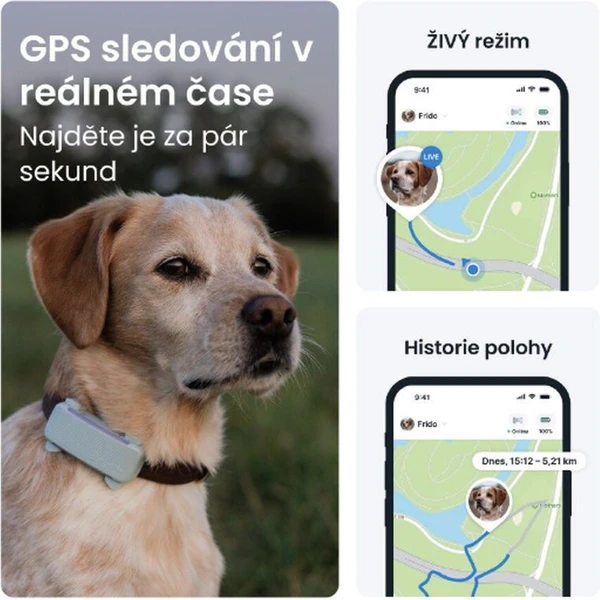 Tractive GPS DOG 6 lokátor polohy a aktivity pro psy mátový - GPS moduly - Obrázek VBTD000L01