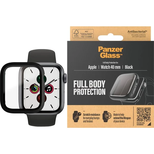 PanzerGlass Full Body Protection Apple Watch 4/5/6/SE 40mm černý - Pouzdra - Obrázek VCII000K01