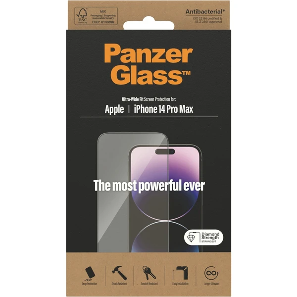 PanzerGlass™ Ultra-Wide Fit sklo iPhone 14 Pro Max - Ochranné folie a skla - Obrázek VCKG100501