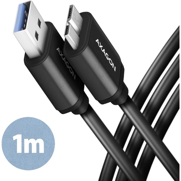 AXAGON kabel Micro USB B - USB-A 1m černý - Kabely - Hlavní obrázek