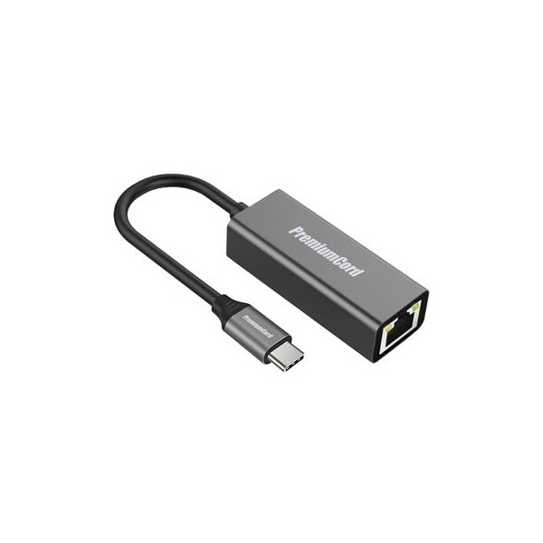 PremiumCord Převodník USB-C na Gigabit konektor RJ45