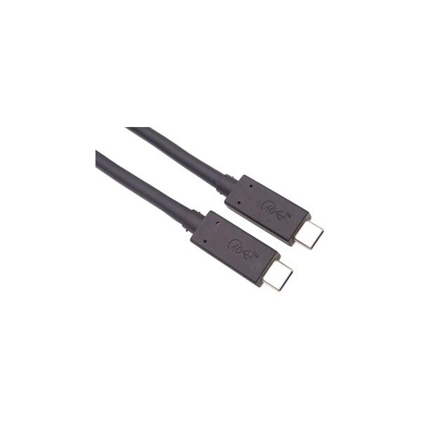 PremiumCord USB4™ 40Gbps 8K@60Hz kabel Thunderbolt 3 certifikovaný USB-IF 0,8m Černá