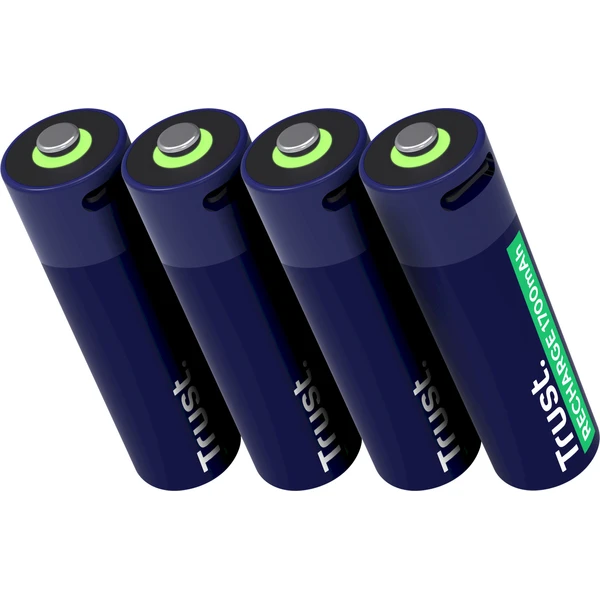 Trust USB-C dobíjecí baterie AA - 4ks - Baterie - Obrázek VFAL000K01