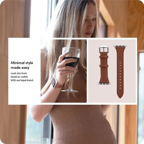 Spigen Kajuk Watch Band řemínek Apple Watch 41/40/38mm hnědý - Řemínky - Obrázek VHC5000L01