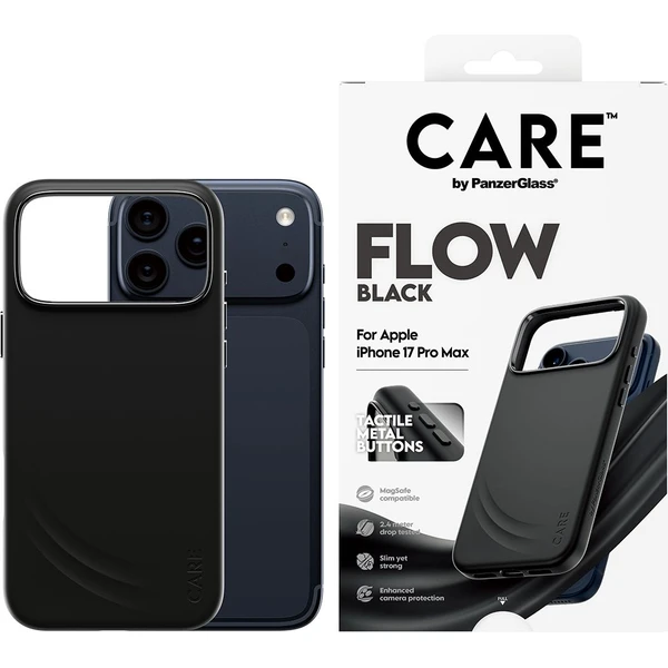 PanzerGlass® CARE Flow kryt s MagSafe Apple iPhone 17 Pro Max černý - Pouzdra - Obrázek VHDH000K01
