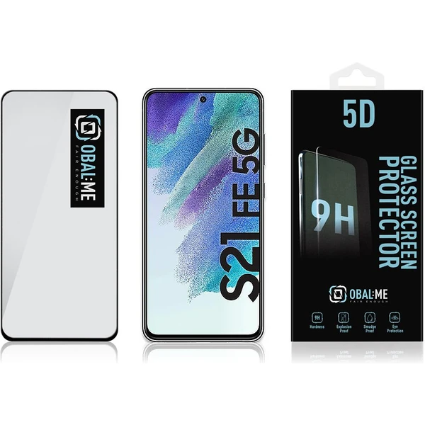 Obal:Me 5D tvrzené sklo Samsung Galaxy S21 FE 5G černé - Ochranné folie a skla - Obrázek VIK6000701