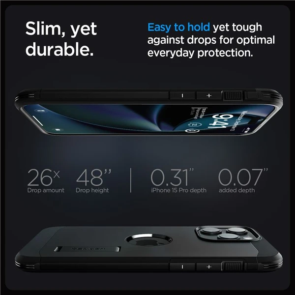 Spigen Tough Armor MagFit kryt iPhone 15 Pro Max černý - Pouzdra - Obrázek VJ09000601