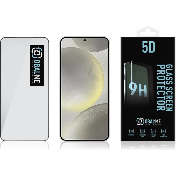 Obal:Me 5D Tvrzené Sklo pro Samsung Galaxy S24/S25 černé - Ochranné folie a skla - Obrázek VK92000N01
