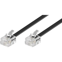 PremiumCord RJ11/RJ11 telefonní kabel 3m černý - Kabely a redukce
