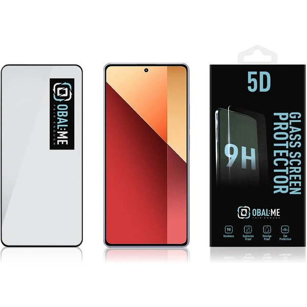 OBAL:ME 5D Tvrzené Sklo pro Xiaomi Redmi Note 13 Pro 4G/5G černé - Ochranné folie a skla - Obrázek VKX3000P01