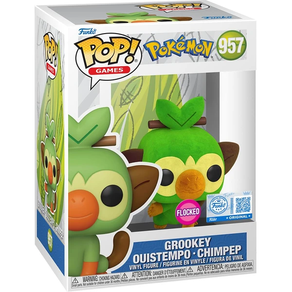 Funko POP! #957 Games: Pokémon - Grookey (Flocked) (Special) - Funko POP! - Obrázek VL7H000K01