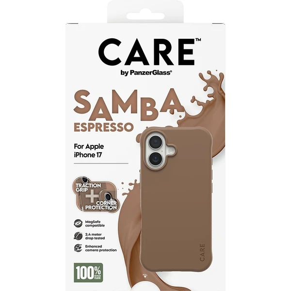 PanzerGlass® CARE Samba kryt s MagSafe Apple iPhone 17 Espresso - Pouzdra - Obrázek VLDH000K01