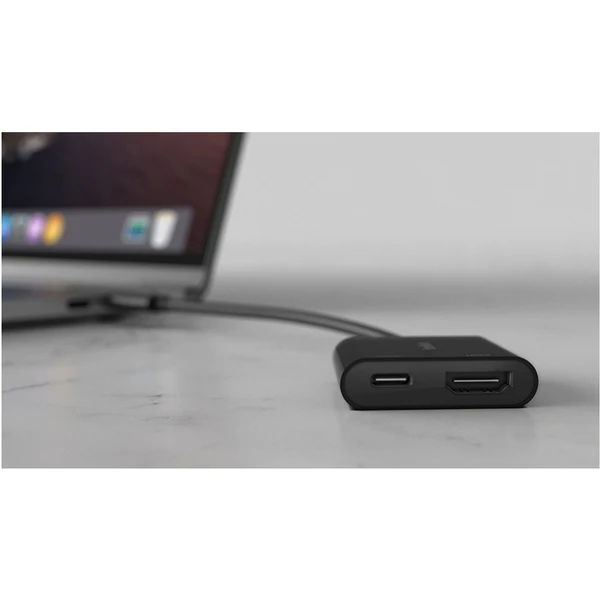 Belkin USB-C/HDMI redukce s napájecím USB-C konektorem 60W černá - Kabely a redukce - Obrázek VLVT200401