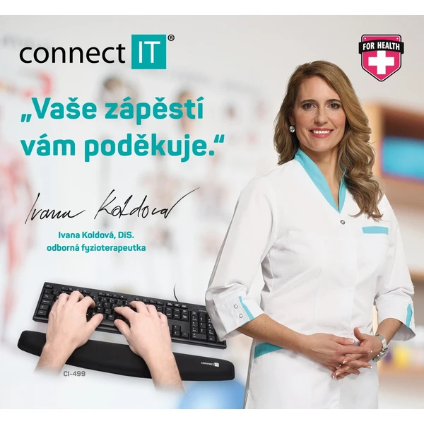 CONNECT IT FOR HEALTH zápěstní opěrka před klávesnici - Opěrky - Obrázek VN9O600301