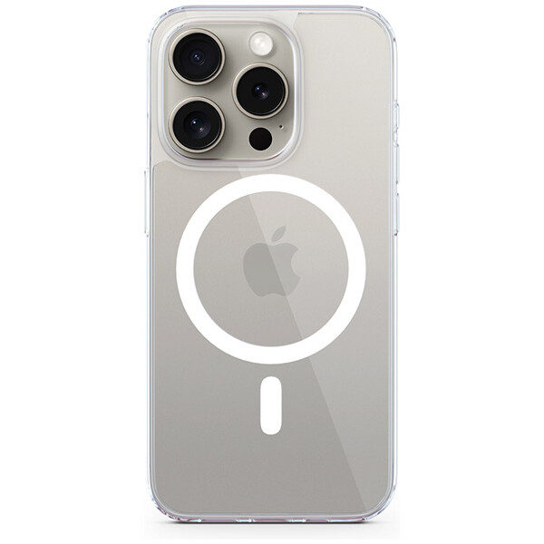 EPICO Resolve Case Magnetic - MagSafe Compatible iPhone 15 - transparentní Čirá