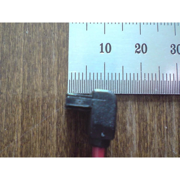PremiumCord SATA datový kabel zalomený 90° 0,5m - Kabely a redukce - Obrázek VOSU000501