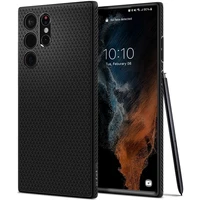 Spigen Liquid Air kryt Samsung Galaxy S22 Ultra černý - Pouzdra