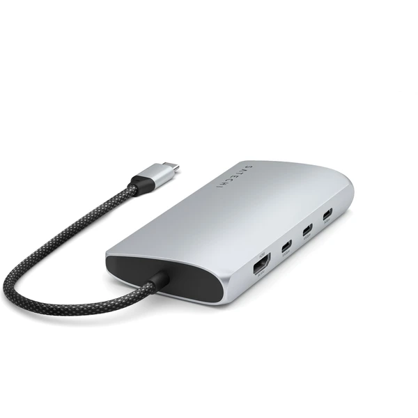 Satechi USB-C víceportový adaptér 8K s Ethernet V3 stříbrný - USB huby - Obrázek VPX5000O01