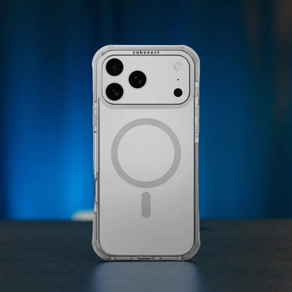 Cubenest MagPro Strong Guard MagSafe kryt iPhone 17 Pro Max bílý - Pouzdra - Obrázek VQBK000K01