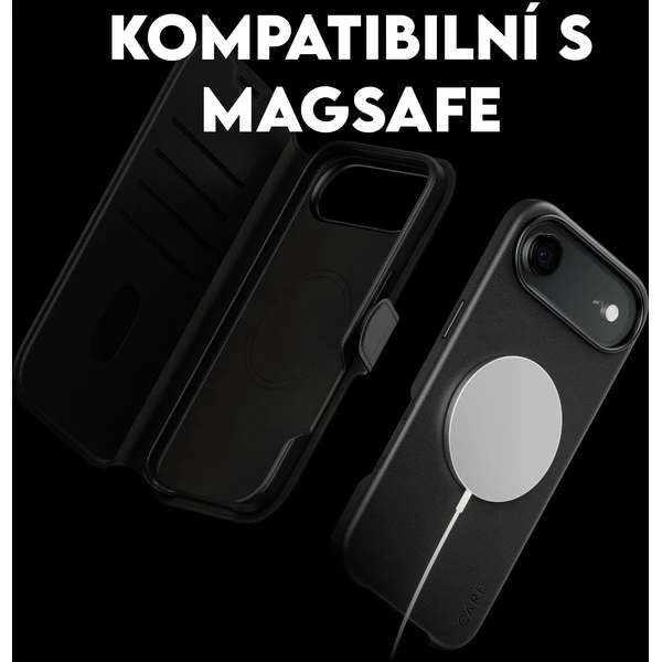 PanzerGlass® CARE Tango 2v1 Wallet pouzdro s MagSafe Apple iPhone Air černé - Pouzdra - Obrázek VQDH000K01