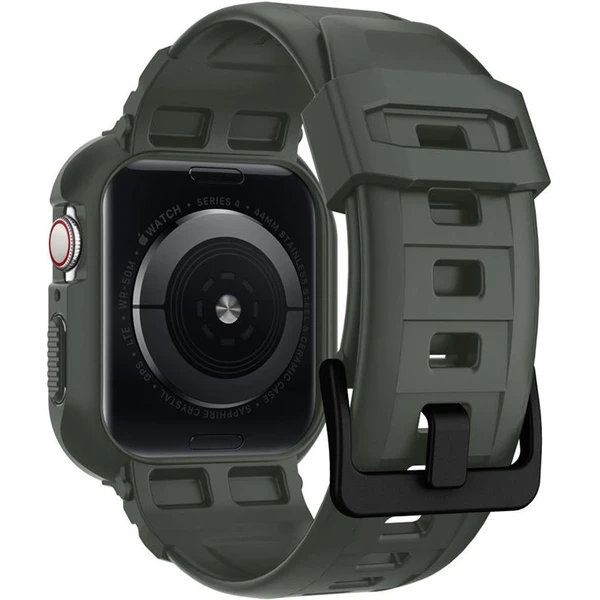 Spigen Rugged Armor Pro řemínek s pouzdrem Apple Watch 44/45mm zelený - Řemínky - Obrázek VSPJF00101