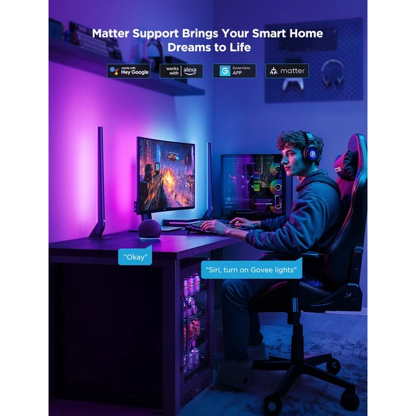 Govee AI Sync Box Kit 2 Smart sada PC osvětlení 27-34" + LED panely - Chytrá osvětlení - Obrázek VU3L000K01