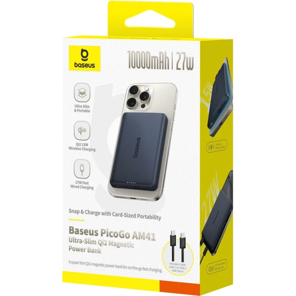 Baseus AM41 bezdrátová powerbanka 10000mAh černá - Powerbanky - Obrázek VUTL000K01