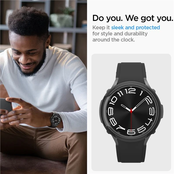 Spigen Liquid Air pouzdro Samsung Galaxy Watch6 Classic 43mm matně černé - Pouzdra - Obrázek VUV3000N01