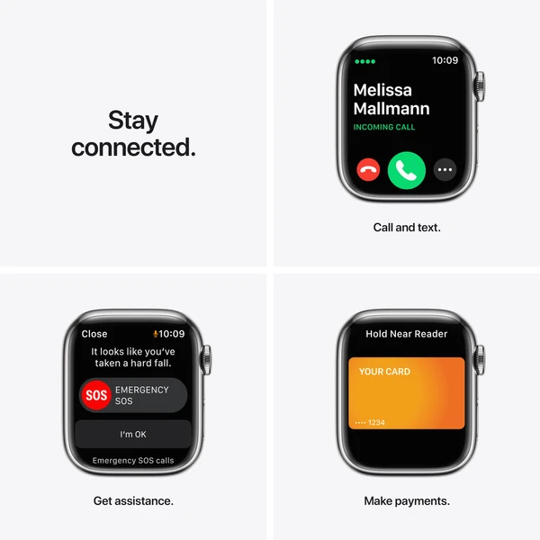 Apple Watch Series 7 Cellular 41mm ocel - Chytré hodinky - Obrázek VUZZ000501