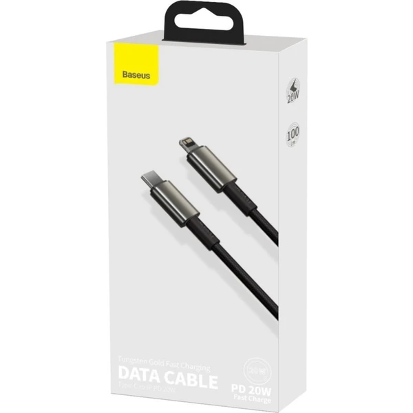 Baseus Tungsten Gold USB-C/Lightning napájecí kabel 20W 2m černý - Kabely a redukce - Obrázek VVKGF00101