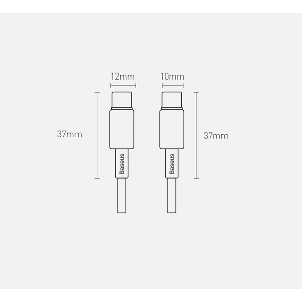 Baseus Tungsten Gold USB-C/USB-C napájecí kabel 100W 2m černý - Kabely a redukce - Obrázek VWKGF00101