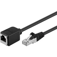PremiumCord RJ45/RJ45 Cat5e FTP prodlužovací patch kabel 0,5m černý - Kabely a redukce