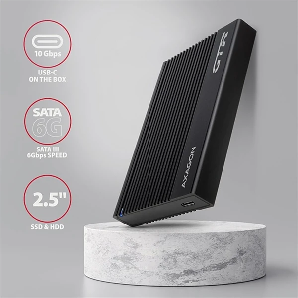 AXAGON EE25-GTR RIBBED externí box pro 2,5“ disk - Externí boxy - Obrázek VYS6000701