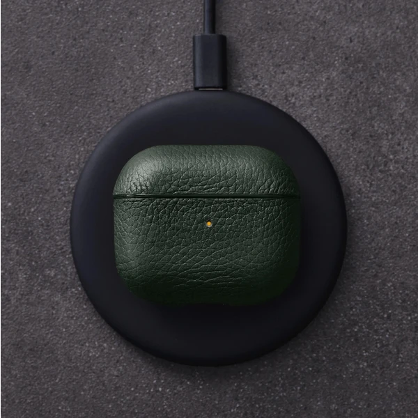 Woolnut kožené pouzdro pro AirPods 3. generace tmavě zelené - Pouzdra - Obrázek VZJR100501