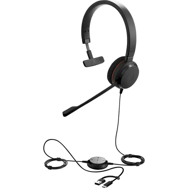 Jabra Evolve 20 USB C/A UC Mono sluchátka černá - Sluchátka - Obrázek W04Q000K01