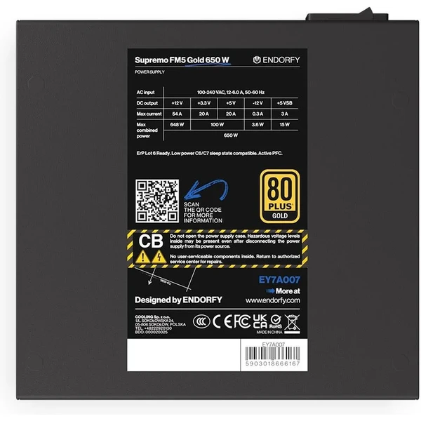 Endorfy Supremo FM5 Gold 650W - Zdroje - Obrázek W0C1000O01