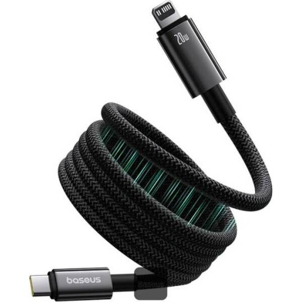 Baseus CATLWJ-01 Tungsten Gold USB-C/Lightning, PD 20W, 1m, černý Černá