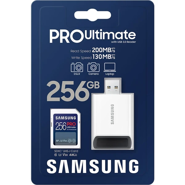 Samsung PRO Ultimate SDXC 256GB + USB adaptér - Paměťové karty - Obrázek W133000K01