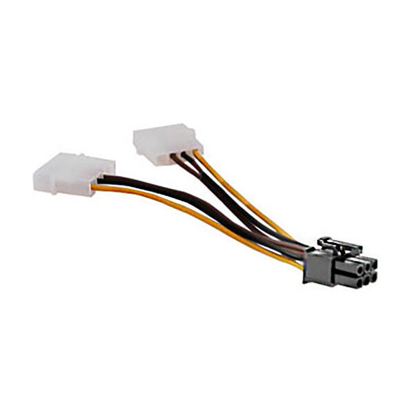 Akasa redukce napájení 2x4pin Molex (power 5,25) na 1xPCIexp