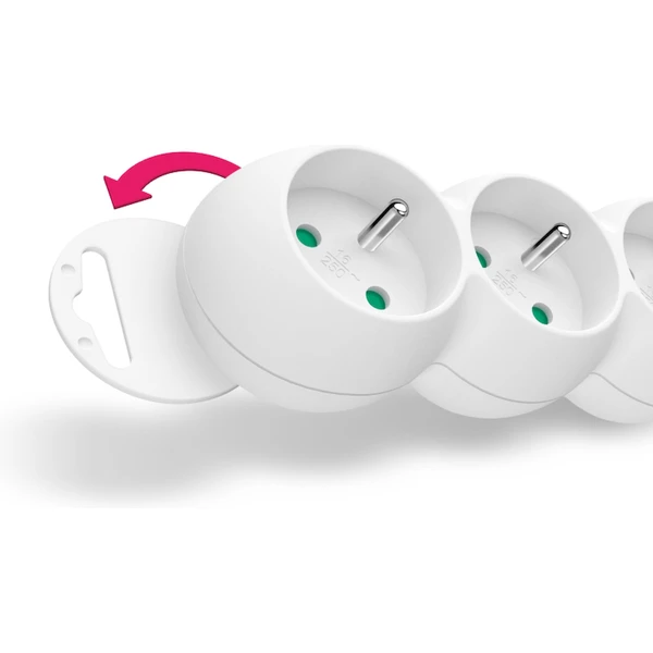 CONNECT IT prodlužovací kabel 230V 4 zásuvky bez vypínače 3m bílý - Zásuvky - Obrázek W1CA000O01