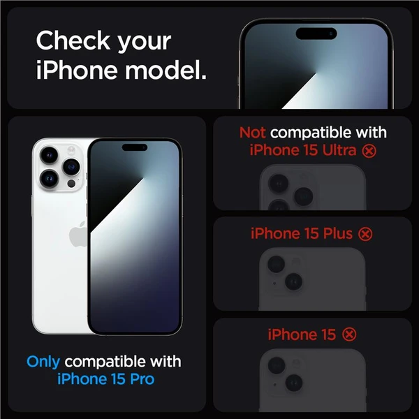 Spigen Glass tR EZ Fit Privacy 2 Pack tvrzené sklo iPhone 15 Pro čiré - Ochranné folie a skla - Obrázek W1Z8000601
