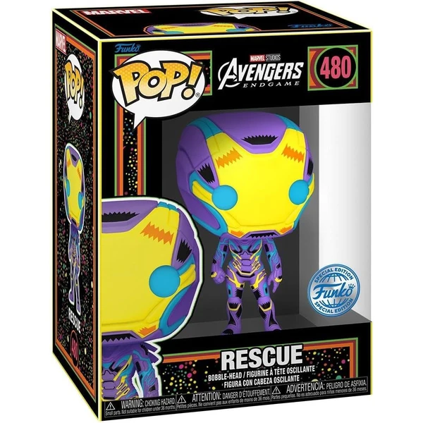 Funko POP! & Tee: Marvel Blacklight - Rescue L - Dárkové sety - Obrázek W26D000P01
